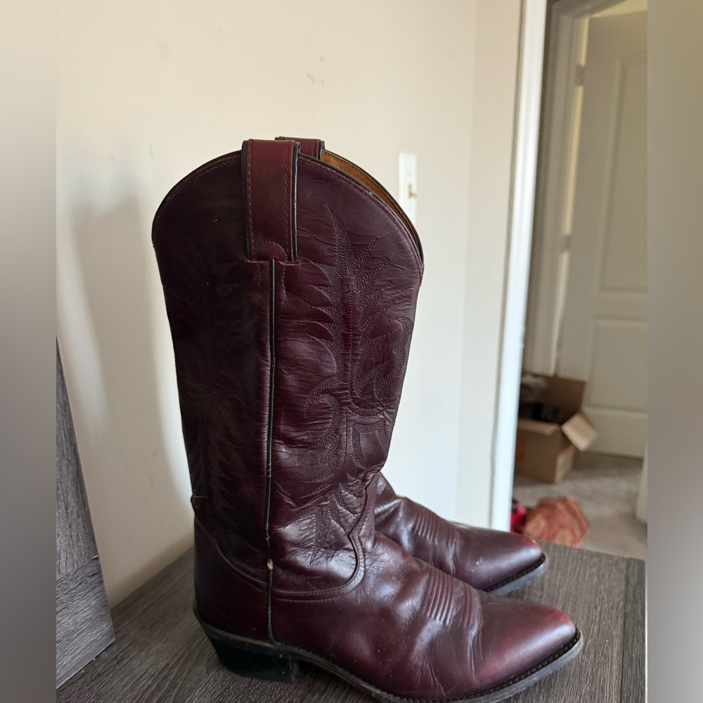 Tony Lama Dark Burgundy Western Boots